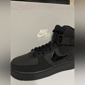 Nike Air Force 1 High GS 'Black' Youth Shoes Sneakers 653998-001 SZ 5Y
